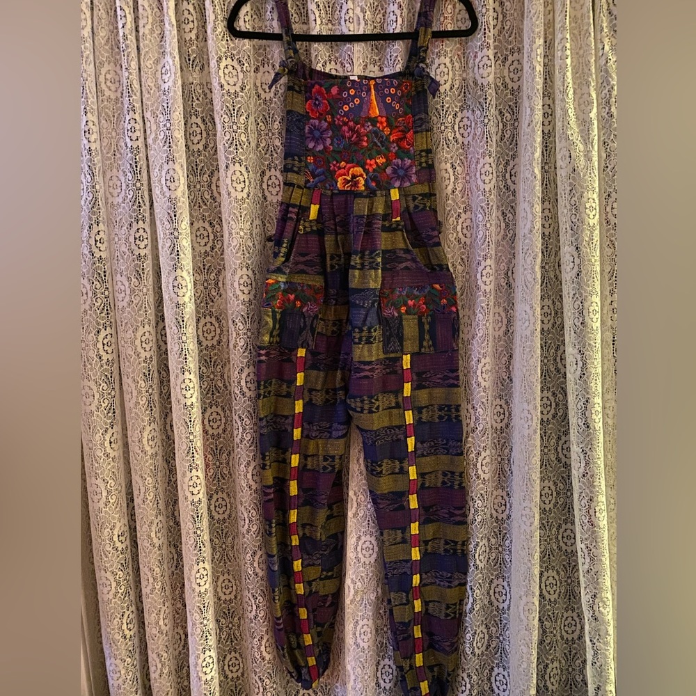 Colorful Tapestry Overalls